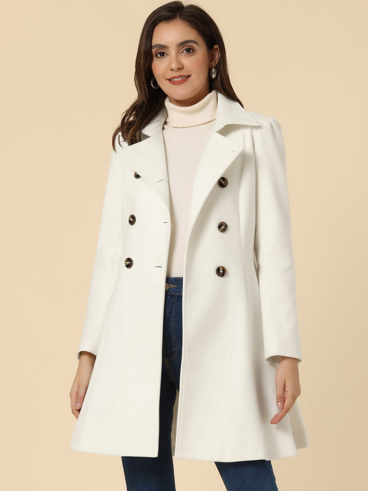 Fit and Flare Double Breasted Trench Coat Women
