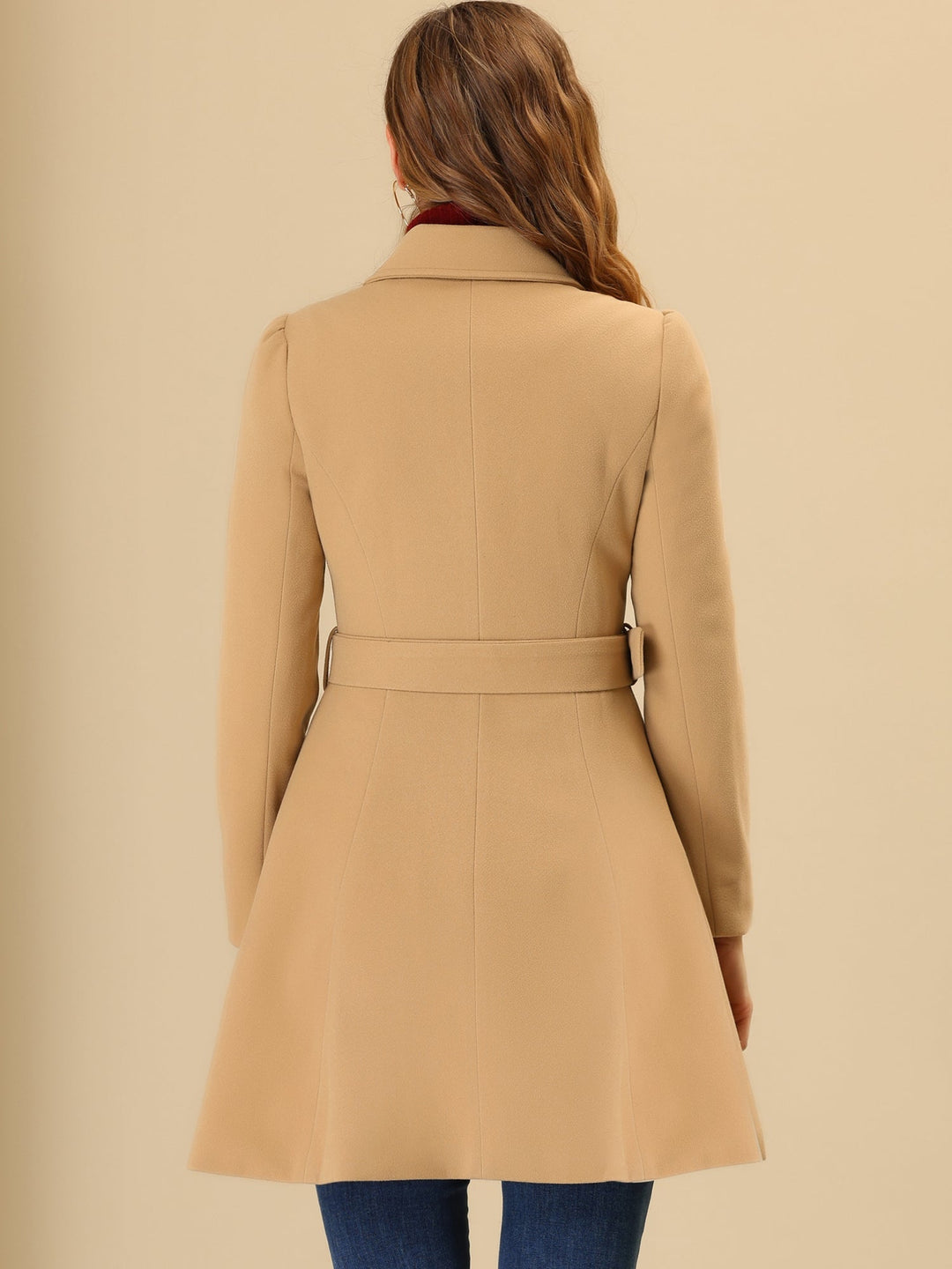 Fit and Flare Double Breasted Trench Coat Women