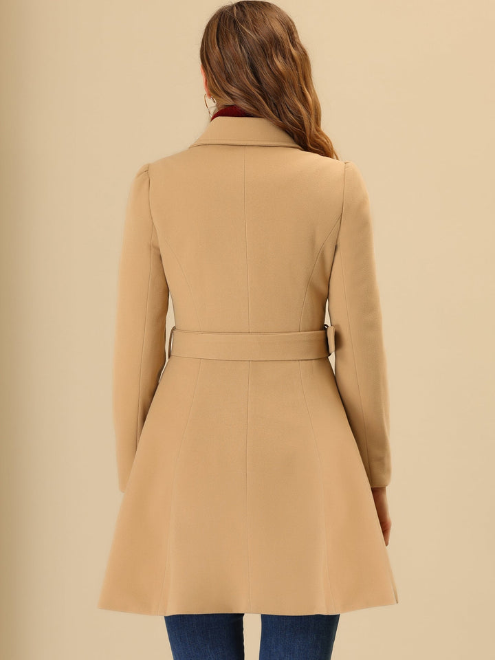 Fit and Flare Double Breasted Trench Coat Women