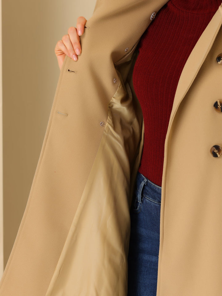 Fit and Flare Double Breasted Trench Coat Women