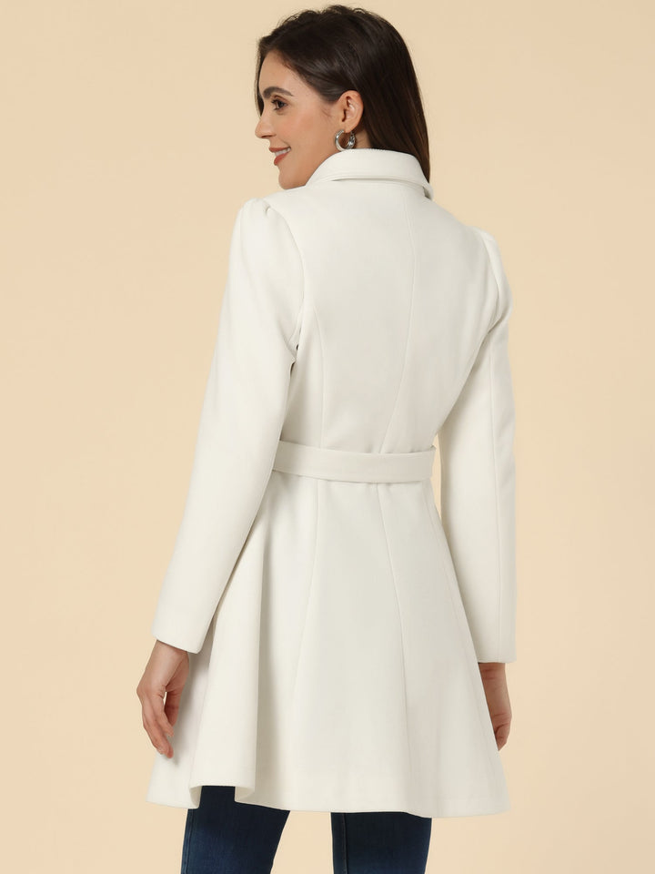 Fit and Flare Double Breasted Trench Coat Women