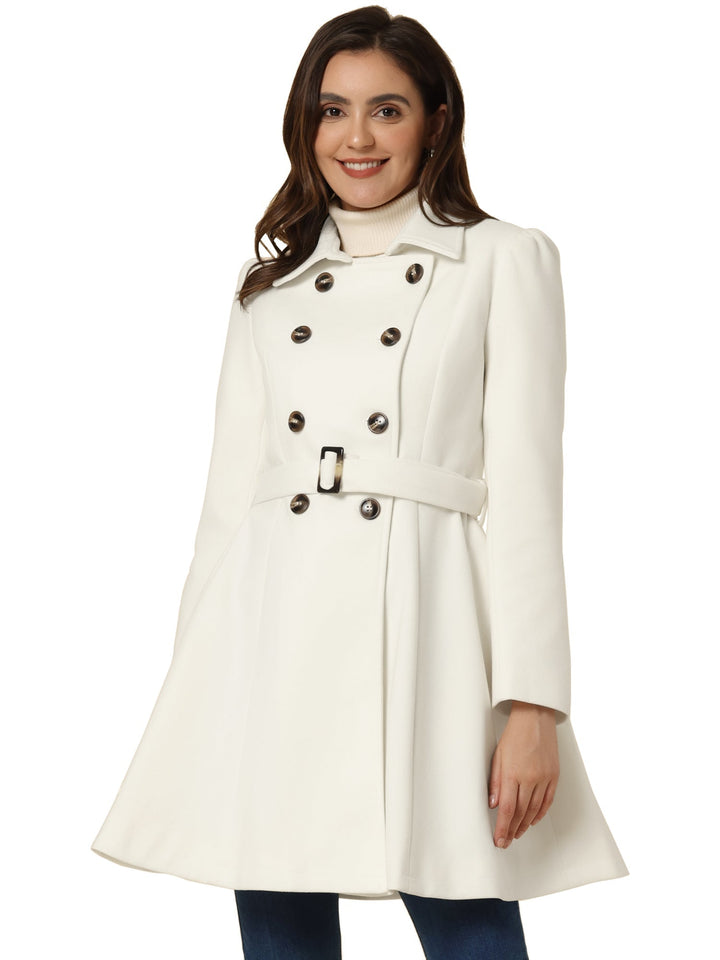 Fit and Flare Double Breasted Trench Coat Women