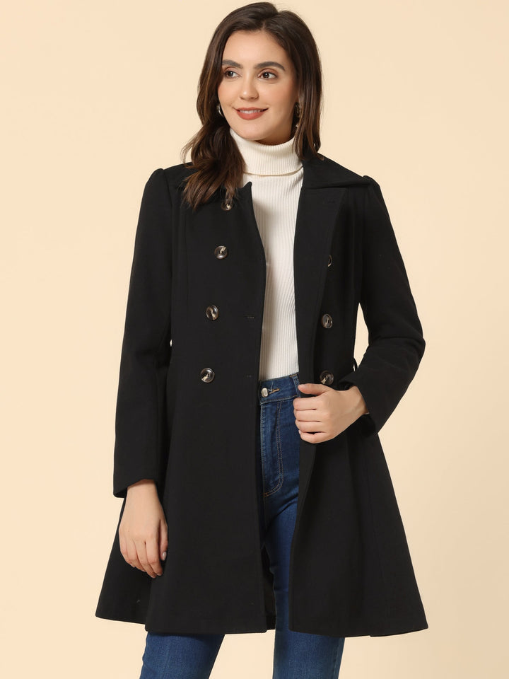 Fit and Flare Double Breasted Trench Coat Women