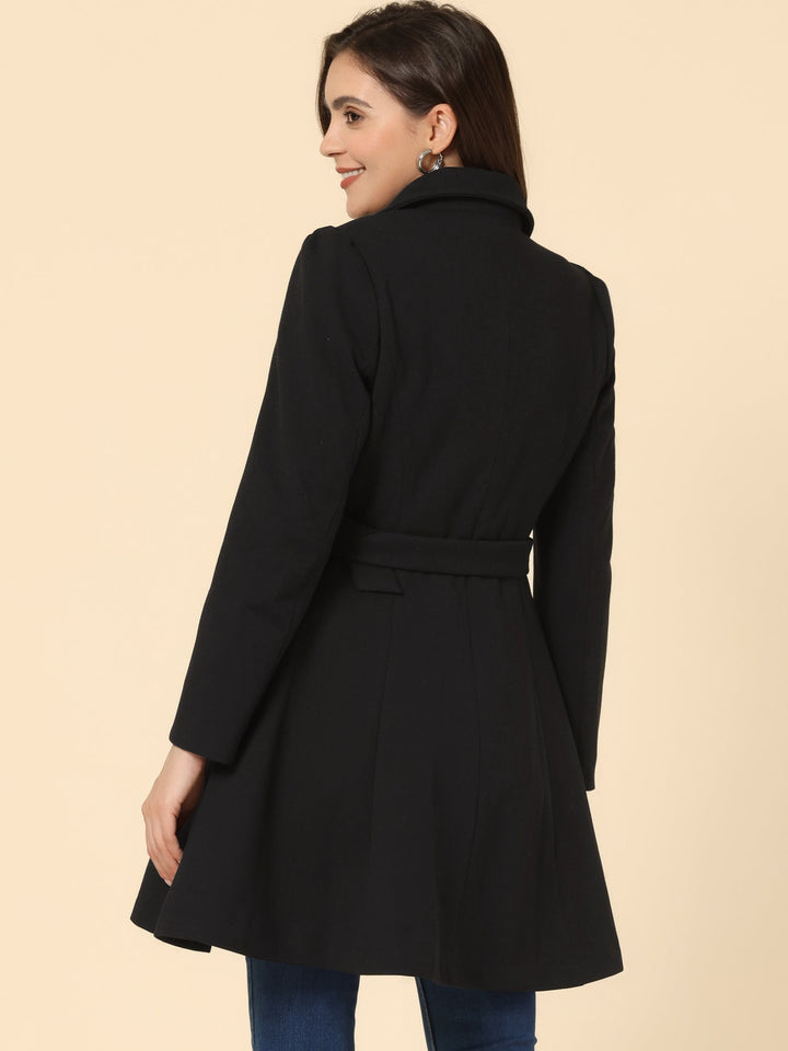 Fit and Flare Double Breasted Trench Coat Women