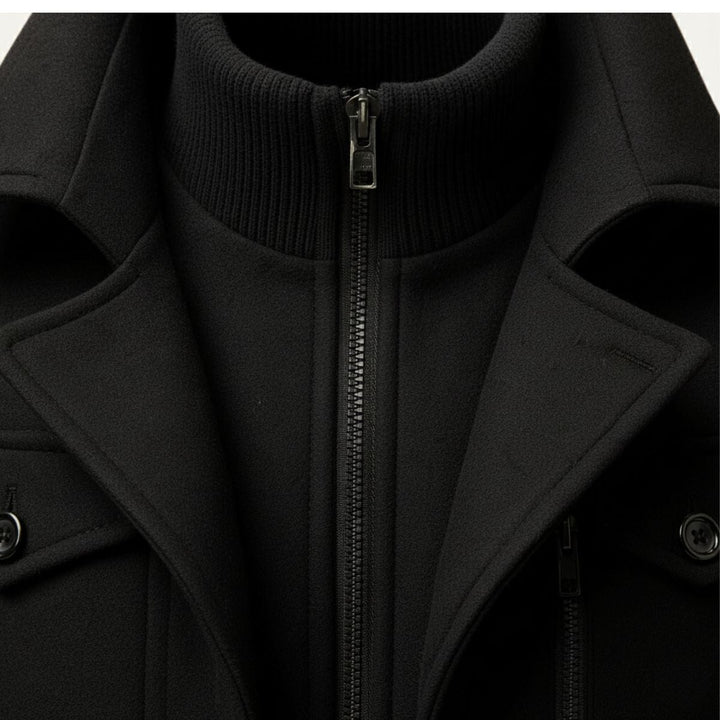 Padded Zip-Up Longline Coat Mens Statement Layer