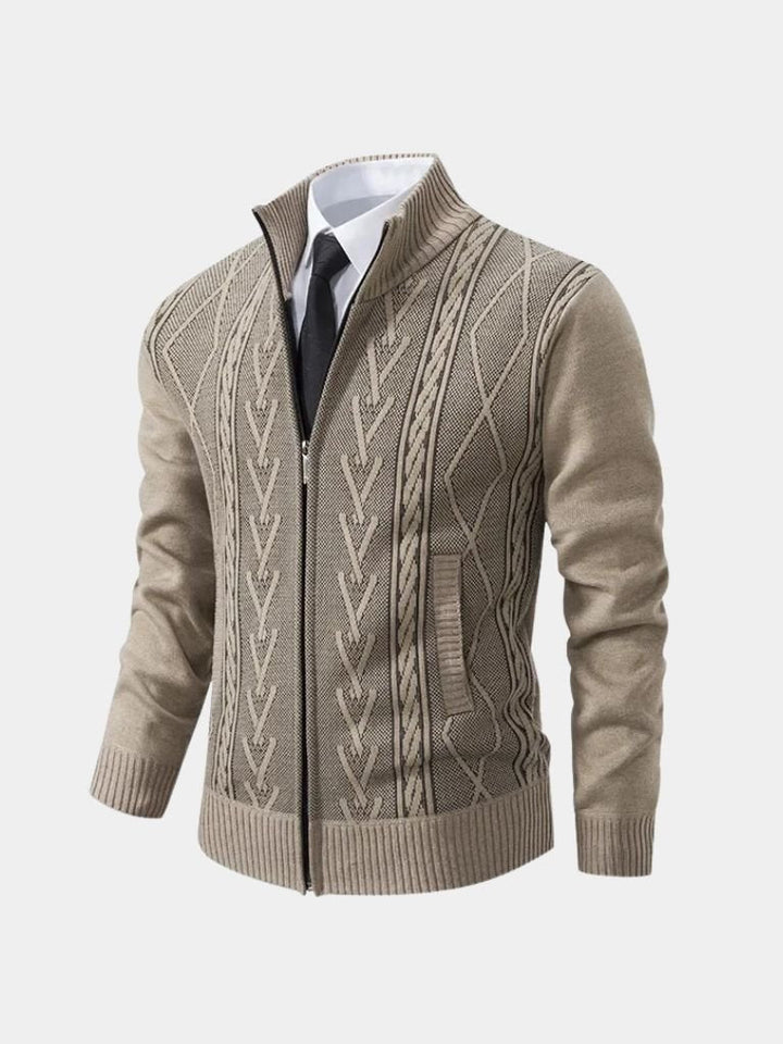 Longline Open Front Knit Cardigan for Men