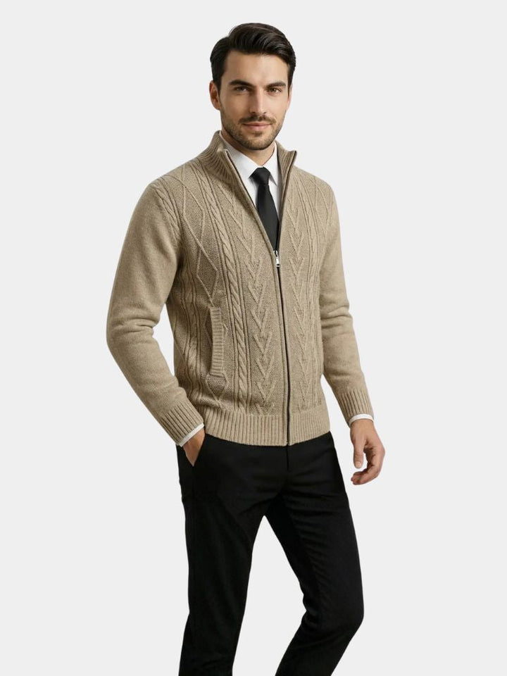 Longline Open Front Knit Cardigan for Men
