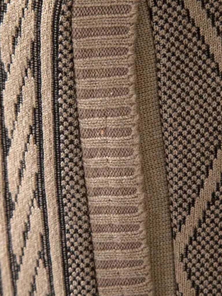 Longline Open Front Knit Cardigan for Men