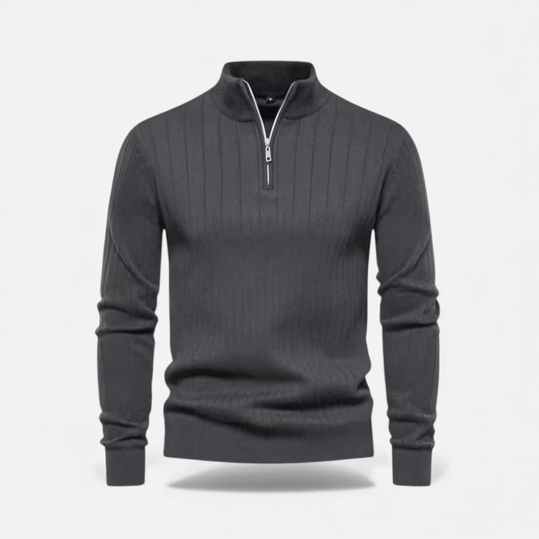 Mens Zip Up Longline Knit Cardigan Relaxed Fit
