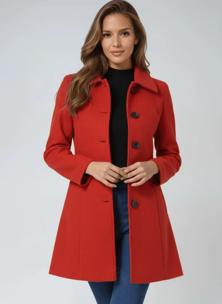 Structured Draped Longline Coat Women
