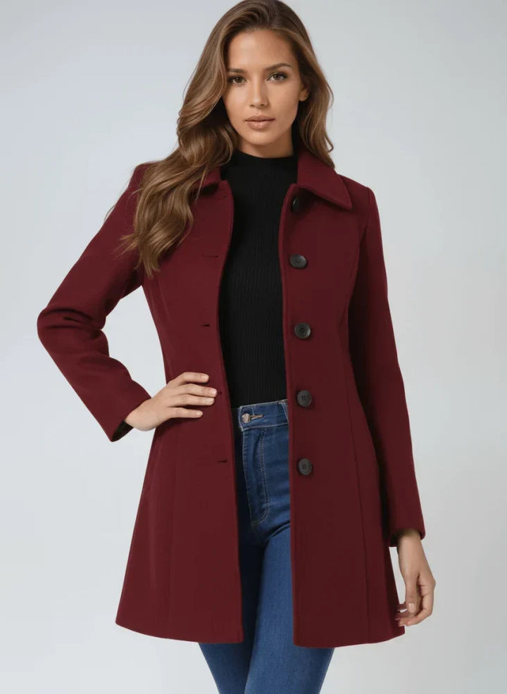 Structured Draped Longline Coat Women