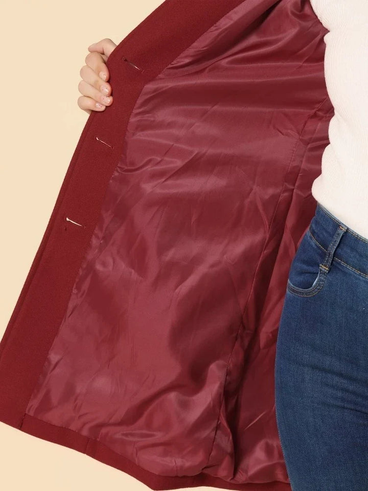 Structured Draped Longline Coat Women