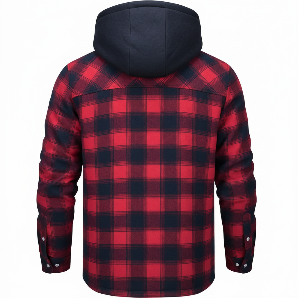 Mens Hooded Quilted Longline Contemporary Coat
