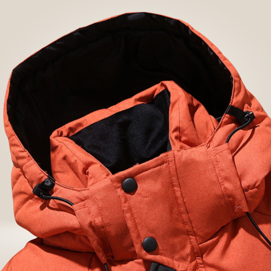 Hooded Wrap Longline Coat Relaxed Structured Womens