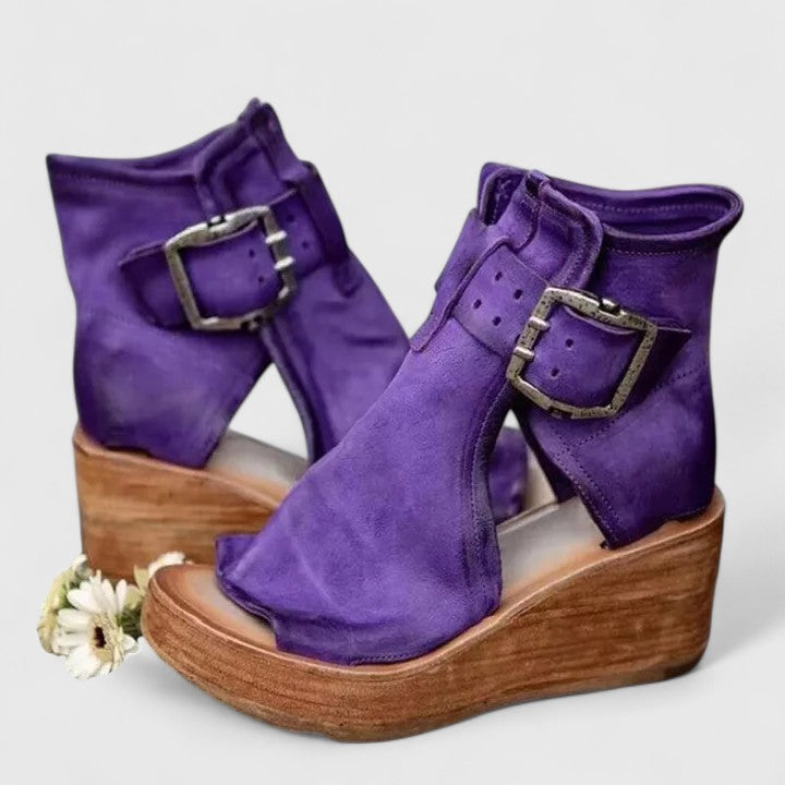 Womens Leather Style Ankle Boots Grip Sole Classic