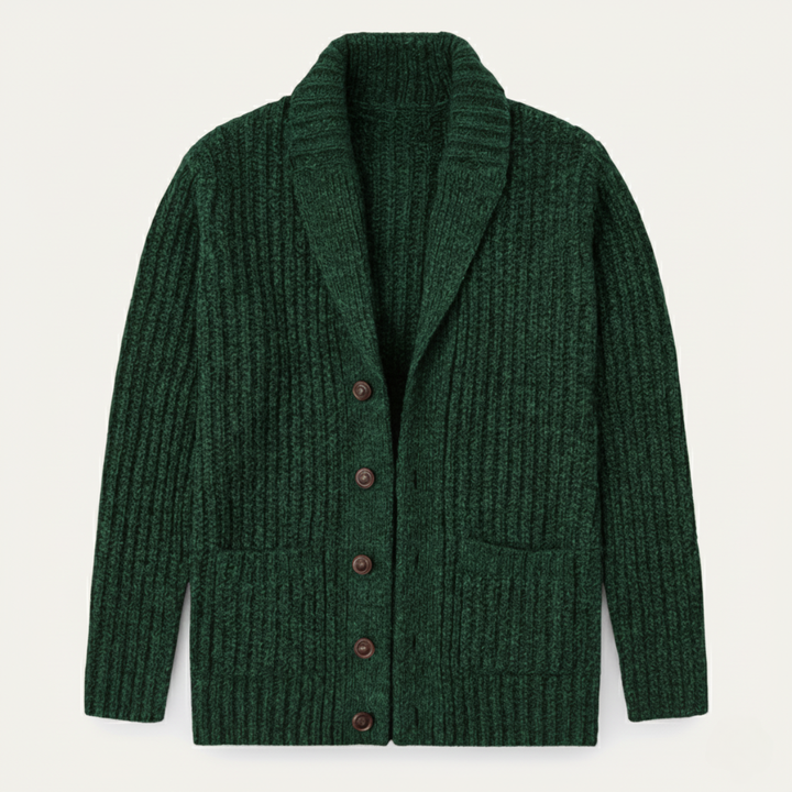 Cable Knit Ribbed Oversized Cardigan for Men