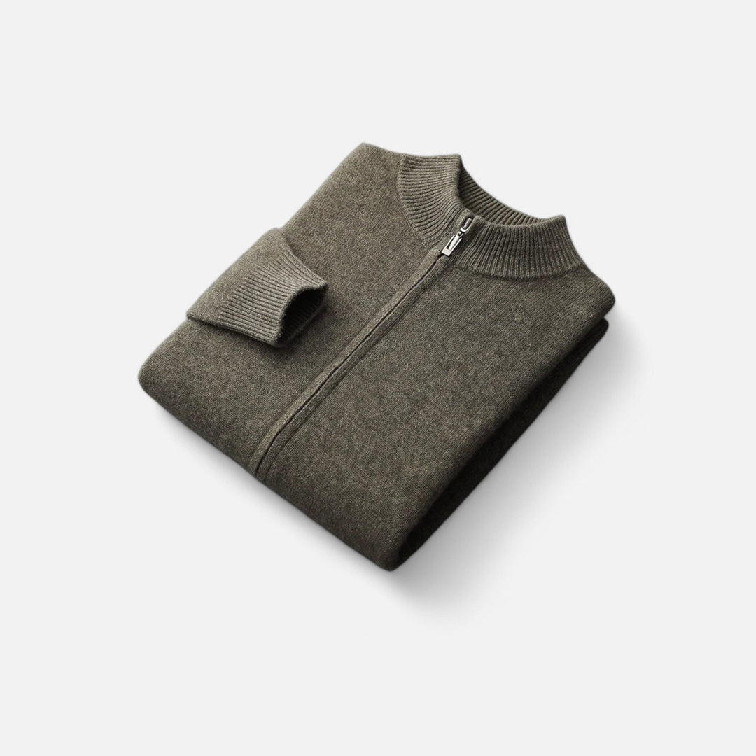 Longline Zip-Up Cardigan Relaxed Fit Women