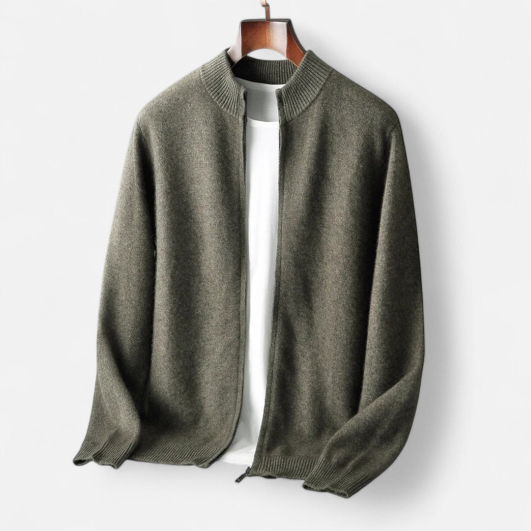Longline Zip-Up Cardigan Relaxed Fit Women