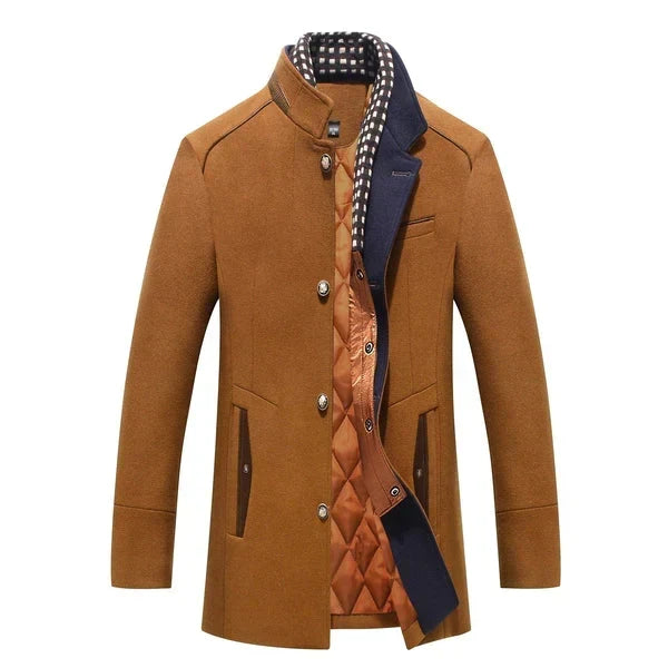 Oversized Longline Wool Blend Coat Men
