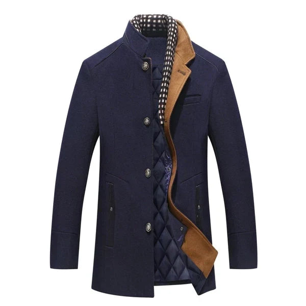 Oversized Longline Wool Blend Coat Men