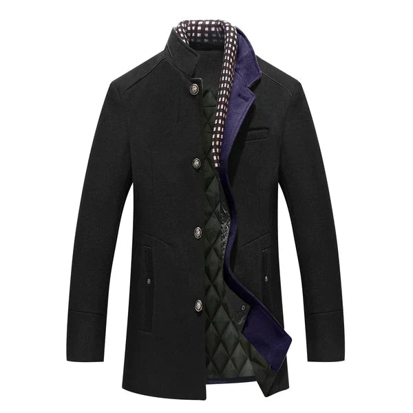 Oversized Longline Wool Blend Coat Men