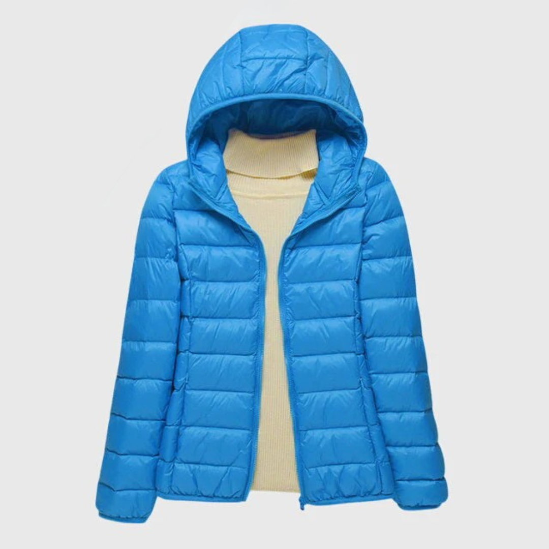 Quilted Wrap Puffer Jacket Women Insulated Winter Coat