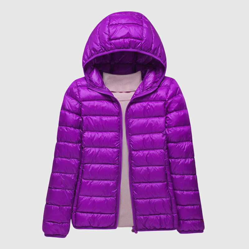 Quilted Wrap Puffer Jacket Women Insulated Winter Coat