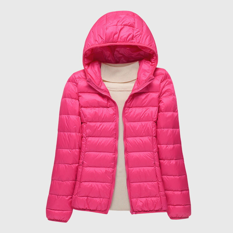 Quilted Wrap Puffer Jacket Women Insulated Winter Coat