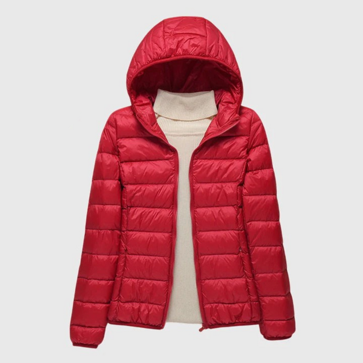 Quilted Wrap Puffer Jacket Women Insulated Winter Coat