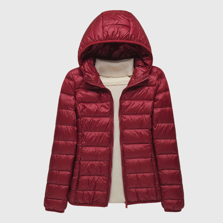 Quilted Wrap Puffer Jacket Women Insulated Winter Coat