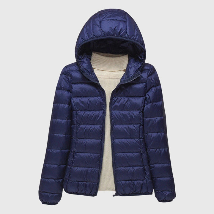 Quilted Wrap Puffer Jacket Women Insulated Winter Coat