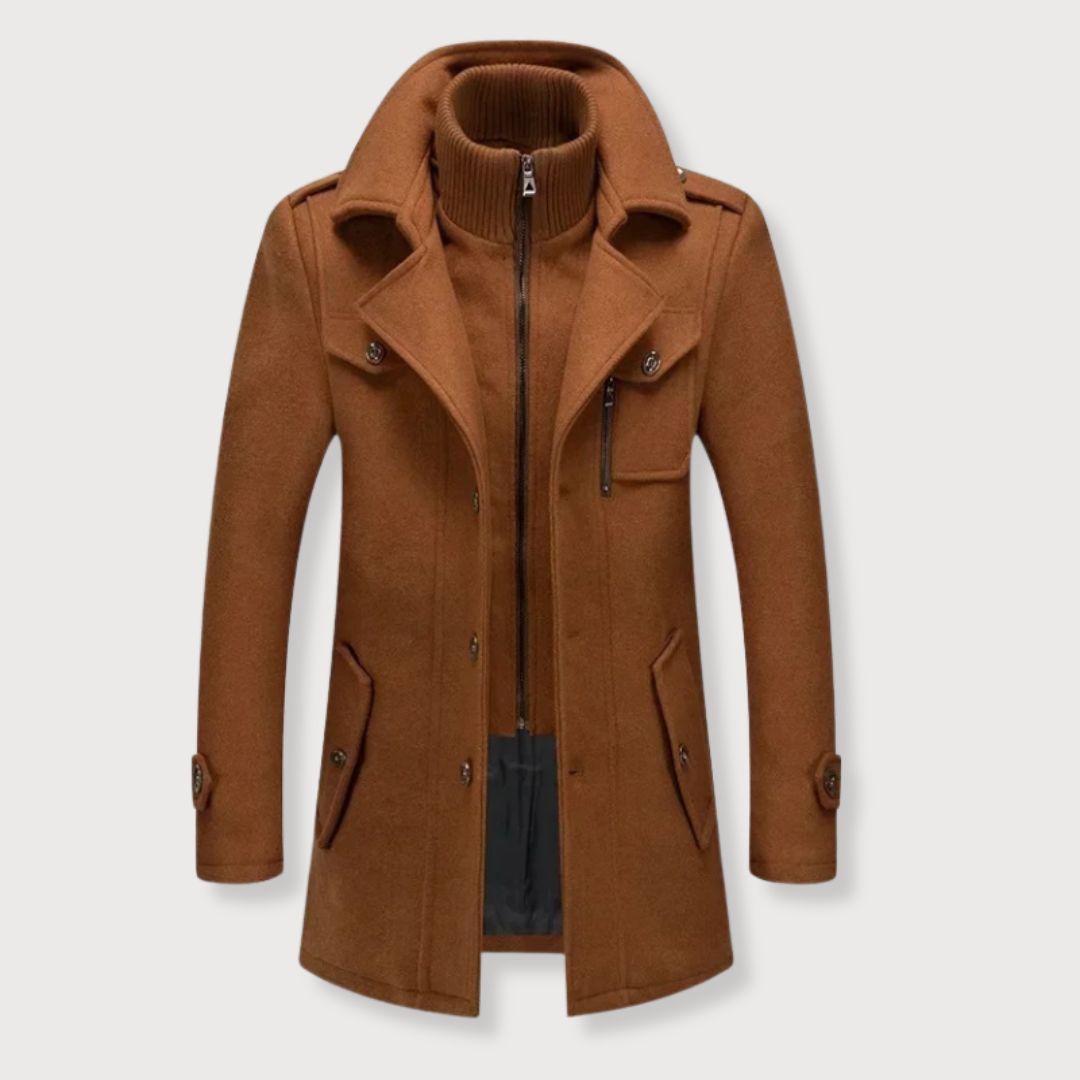 Longline Wrap Coat Elegant Tailored Womens