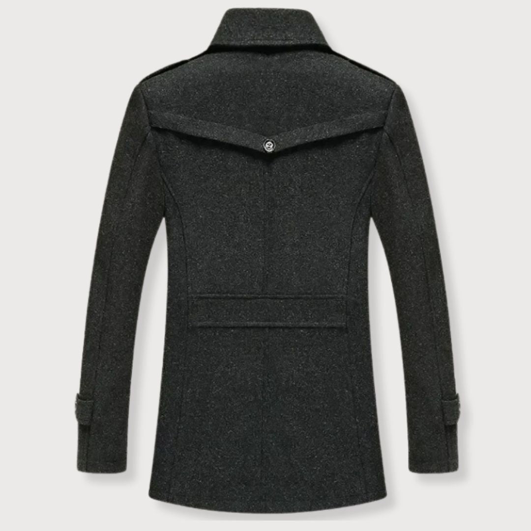 Longline Wrap Coat Elegant Tailored Womens