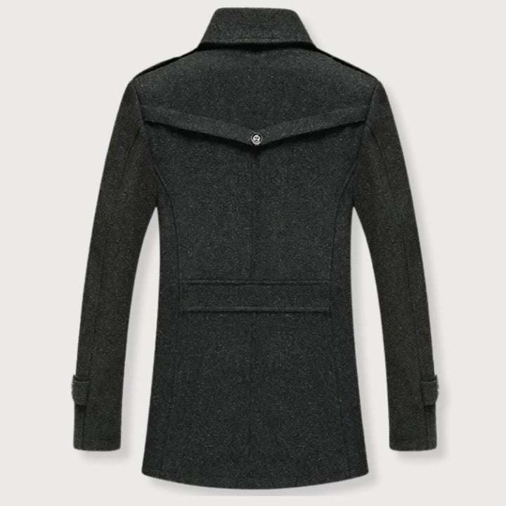 Longline Wrap Coat Elegant Tailored Womens