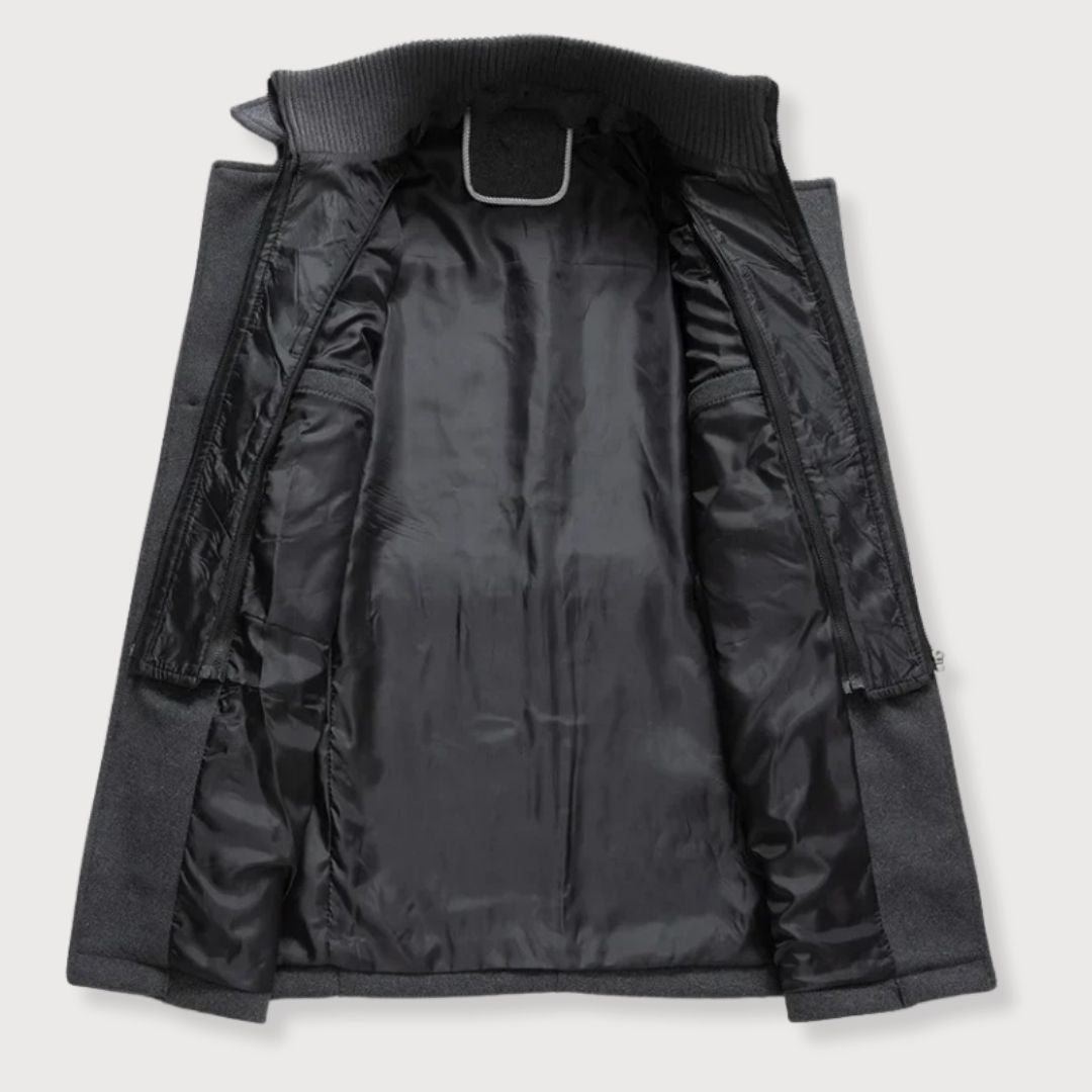 Longline Wrap Coat Elegant Tailored Womens