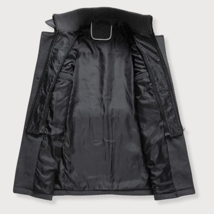 Longline Wrap Coat Elegant Tailored Womens