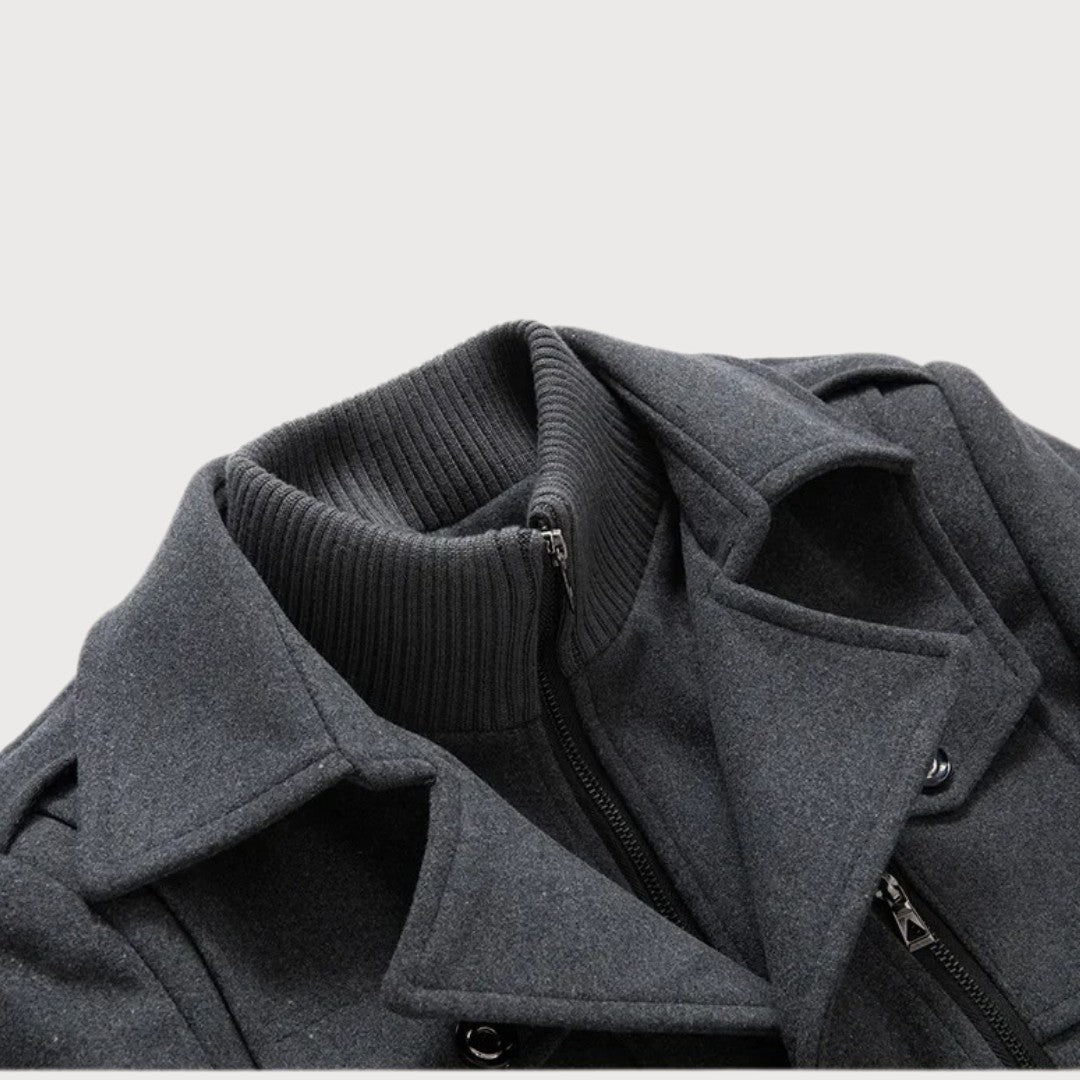 Longline Wrap Coat Elegant Tailored Womens