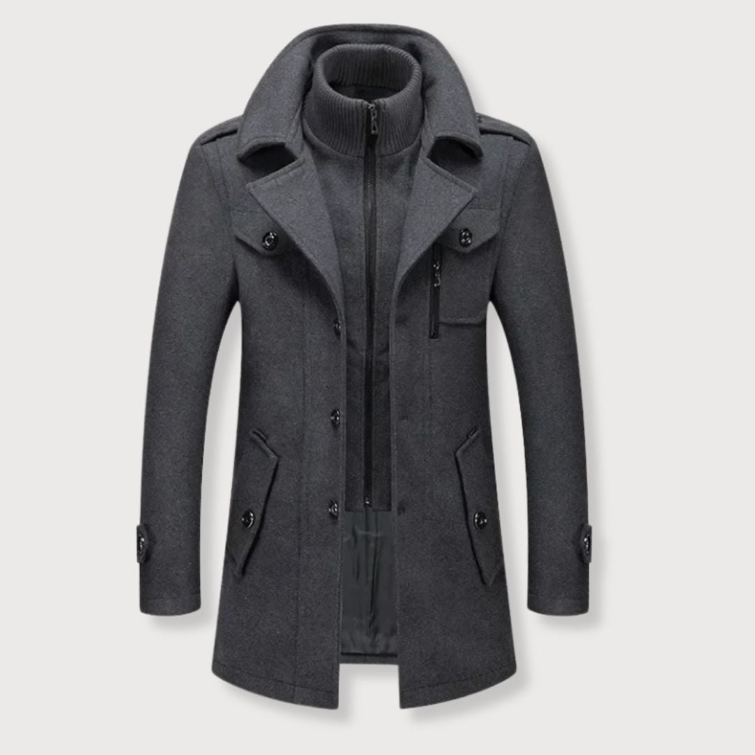 Longline Wrap Coat Elegant Tailored Womens