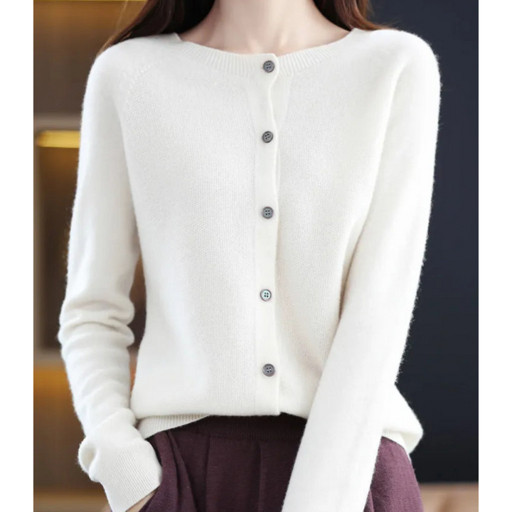Womens Brushed Knit Button Front Cardigan Sweater
