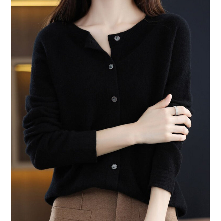 Womens Brushed Knit Button Front Cardigan Sweater