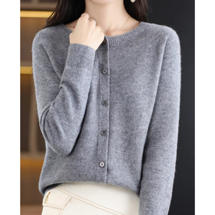 Womens Brushed Knit Button Front Cardigan Sweater