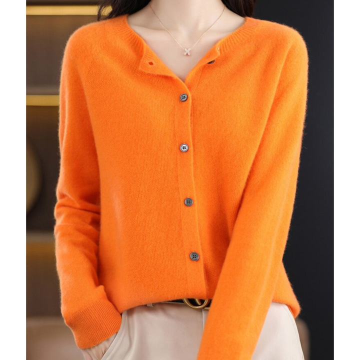 Womens Brushed Knit Button Front Cardigan Sweater