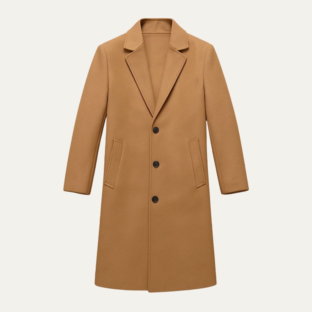 Padded Notch Lapel Longline Coat Women