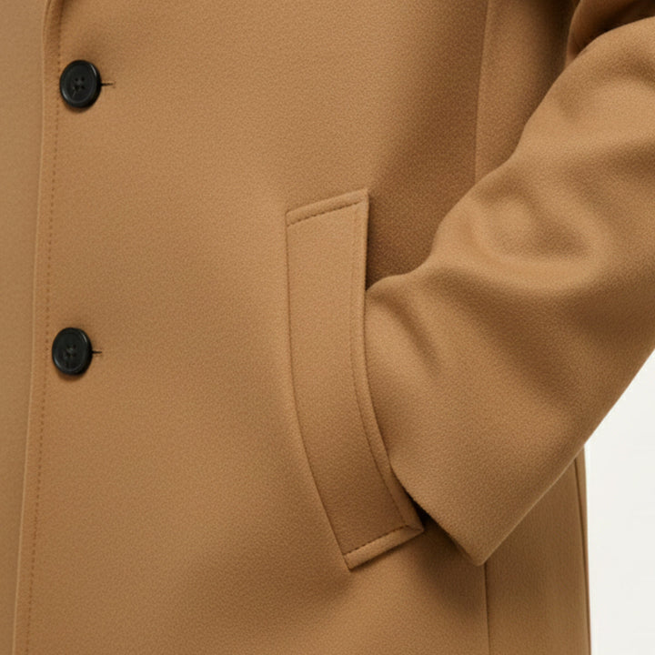 Padded Notch Lapel Longline Coat Women