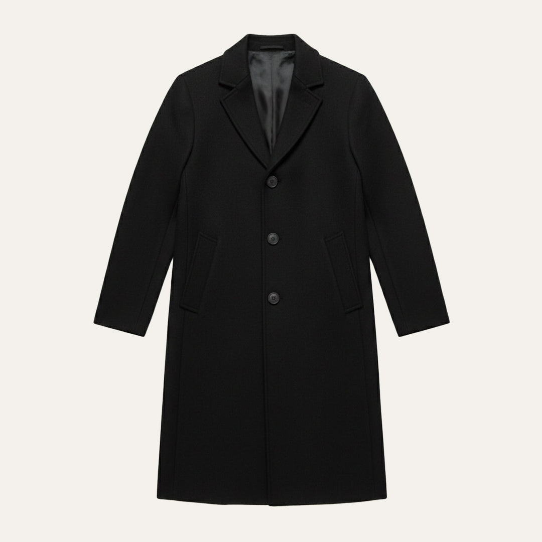 Padded Notch Lapel Longline Coat Women