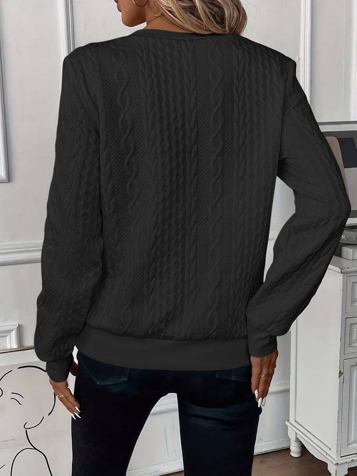 Longline Cable Knit Zip Neck Sweater for Men