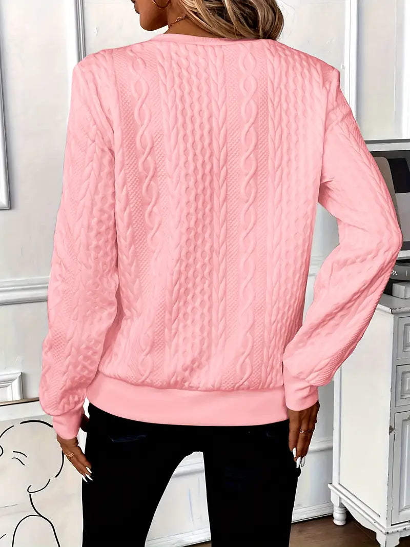 Longline Cable Knit Zip Neck Sweater for Men