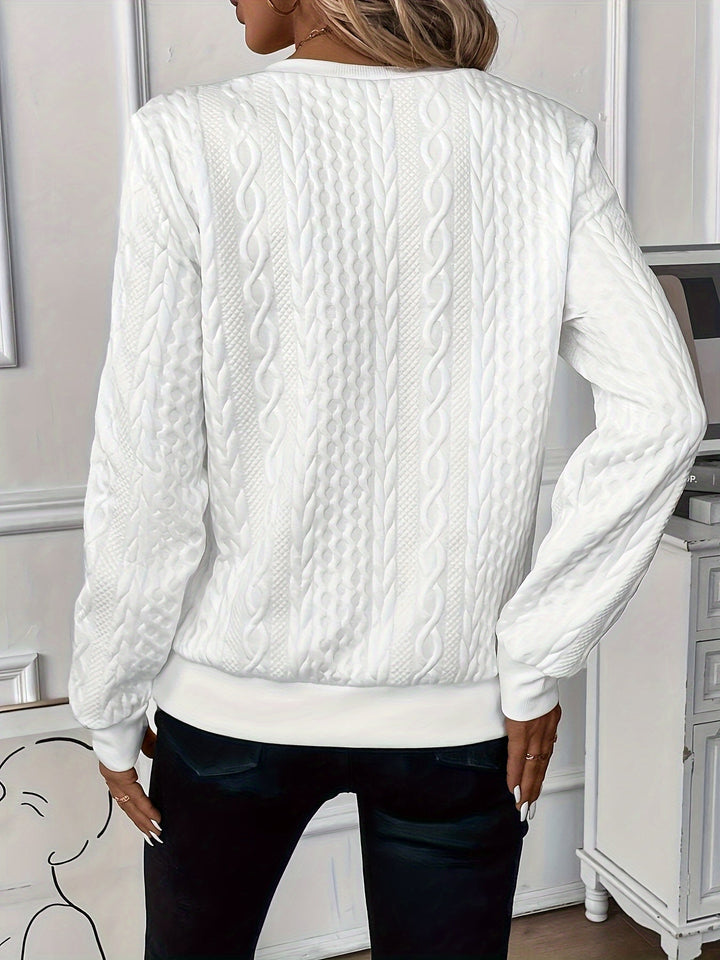 Longline Cable Knit Zip Neck Sweater for Men