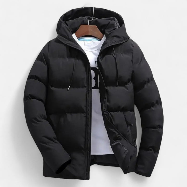 Quilted Hooded Puffer Jacket Mens Winter Coat