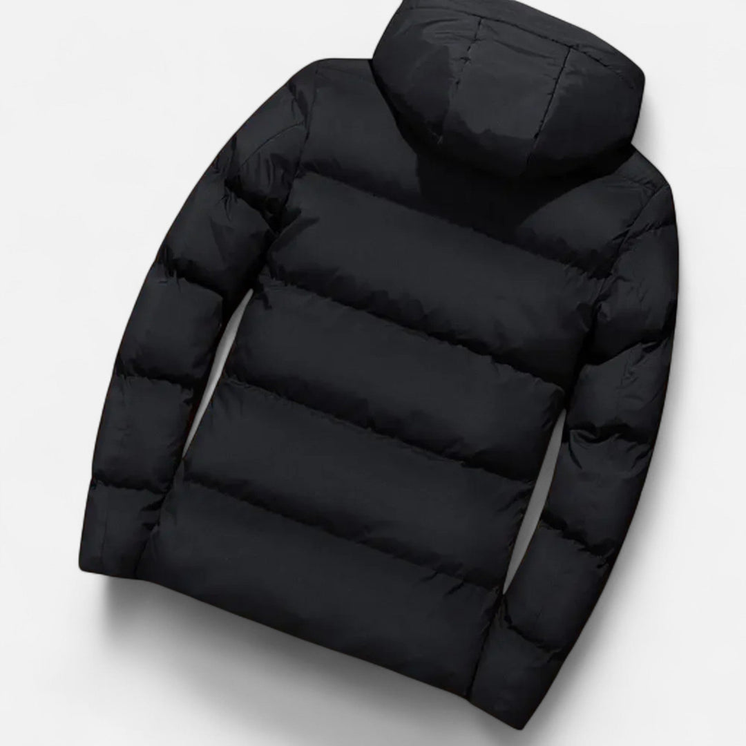 Quilted Hooded Puffer Jacket Mens Winter Coat